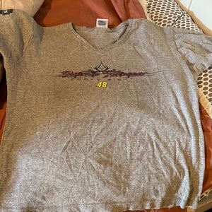 Ladies Vintage Jimmie Johnson NASCAR V neck T shirt